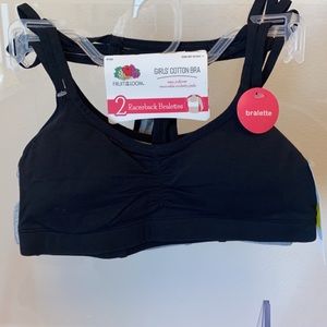 Girl’s cotton Bra, 2 Racerback, Bralettes